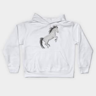 Dapple grey pony Kids Hoodie